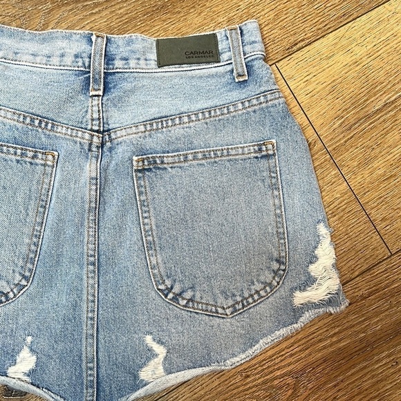 Carmar Beatrice Zip Front Mini Skirt with Rhinestone Trim Size 26 - Picture 6 of 8